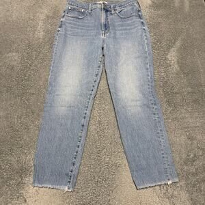 Madewell Jeans Womens 29 (32x26.5) Perfect Vintage Straight Blue High Rise
